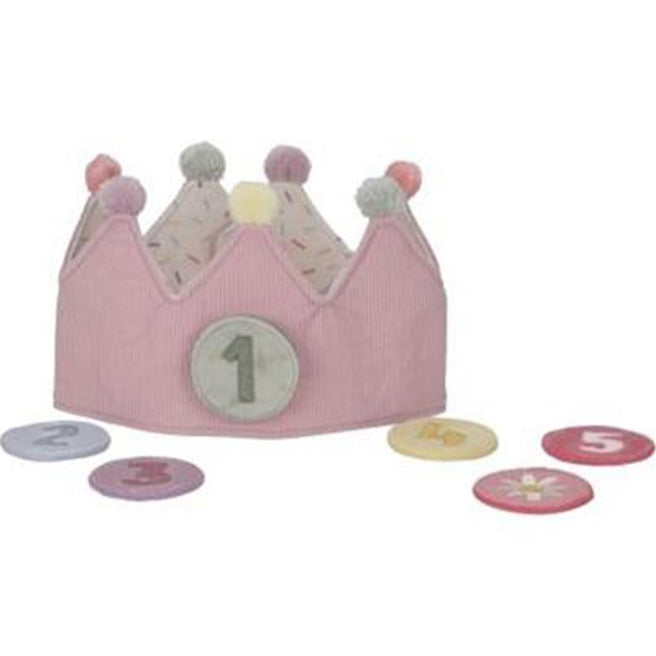 little dutch verjaardagskroon met cijfers - roze | LD4515 | 0