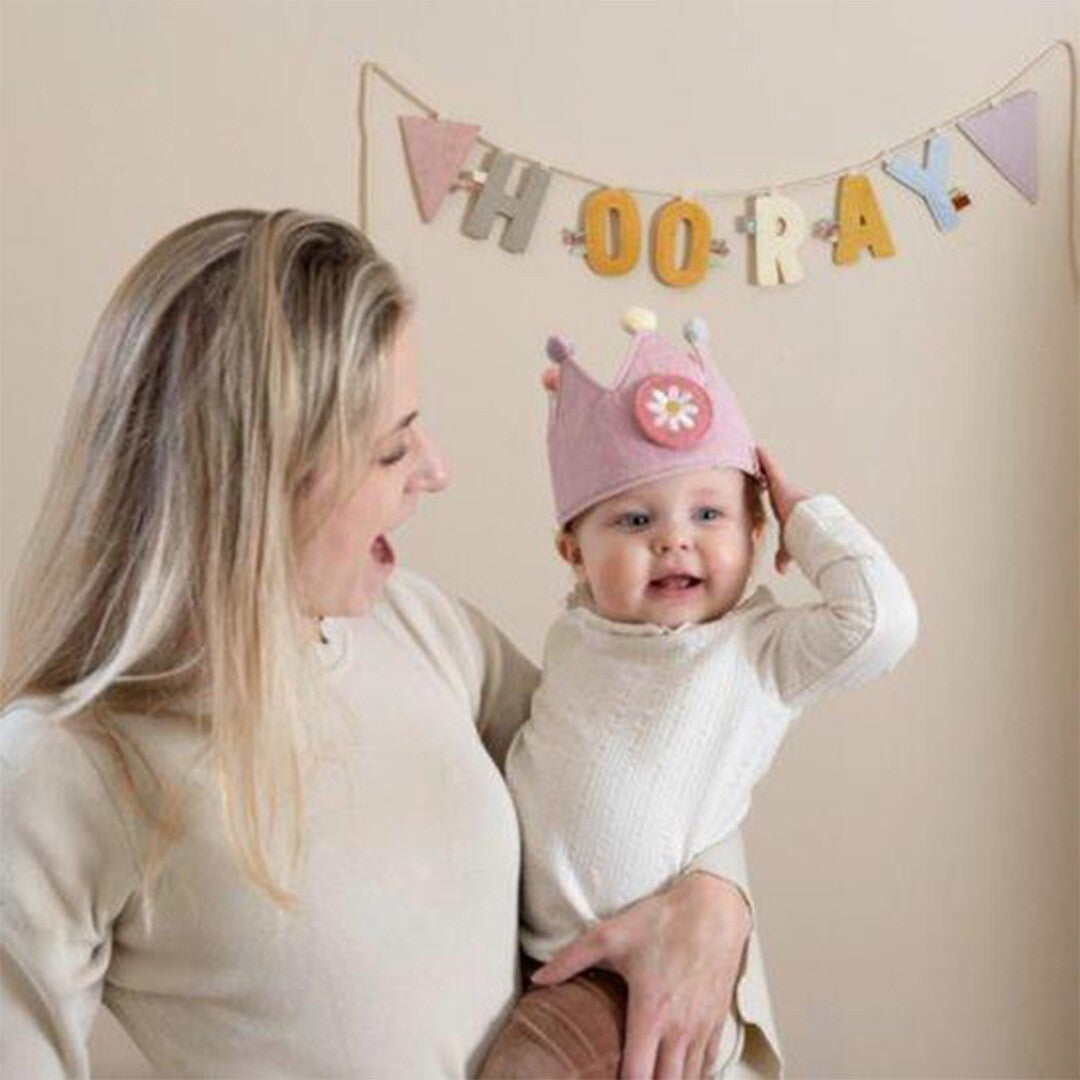 little dutch verjaardagskroon met cijfers - roze | LD4515 | 2