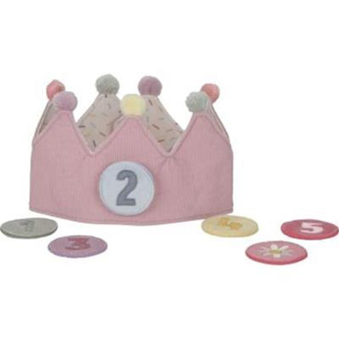 little dutch verjaardagskroon met cijfers - roze | LD4515 | 3