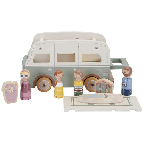 little dutch vintage camperbus met passagiers   | LD7125 | 2