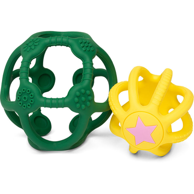 little l sensorische ballen groen en geel - 2st | LL001-003 | 0