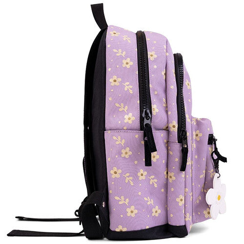 little legends kinderrugzak met regenhoes large - lila flower - 38 cm | LL2007-10 | 1