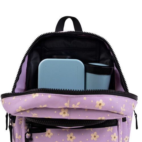 little legends kinderrugzak met regenhoes large - lila flower - 38 cm | LL2007-10 | 4