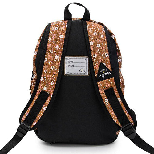 little legends rugzak met regenhoes large - vintage flower - 38 cm | LL2006-03  | 4