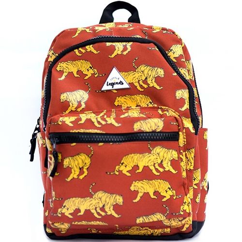 little legends rugzak met regenhoes medium - tijger roestbruin - 38 cm | LL2004-09 | 0