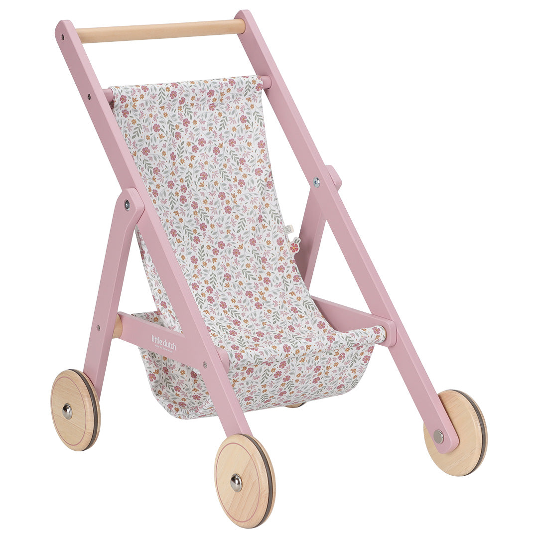 little dutch houten poppenbuggy - roze | LD2518 | 0