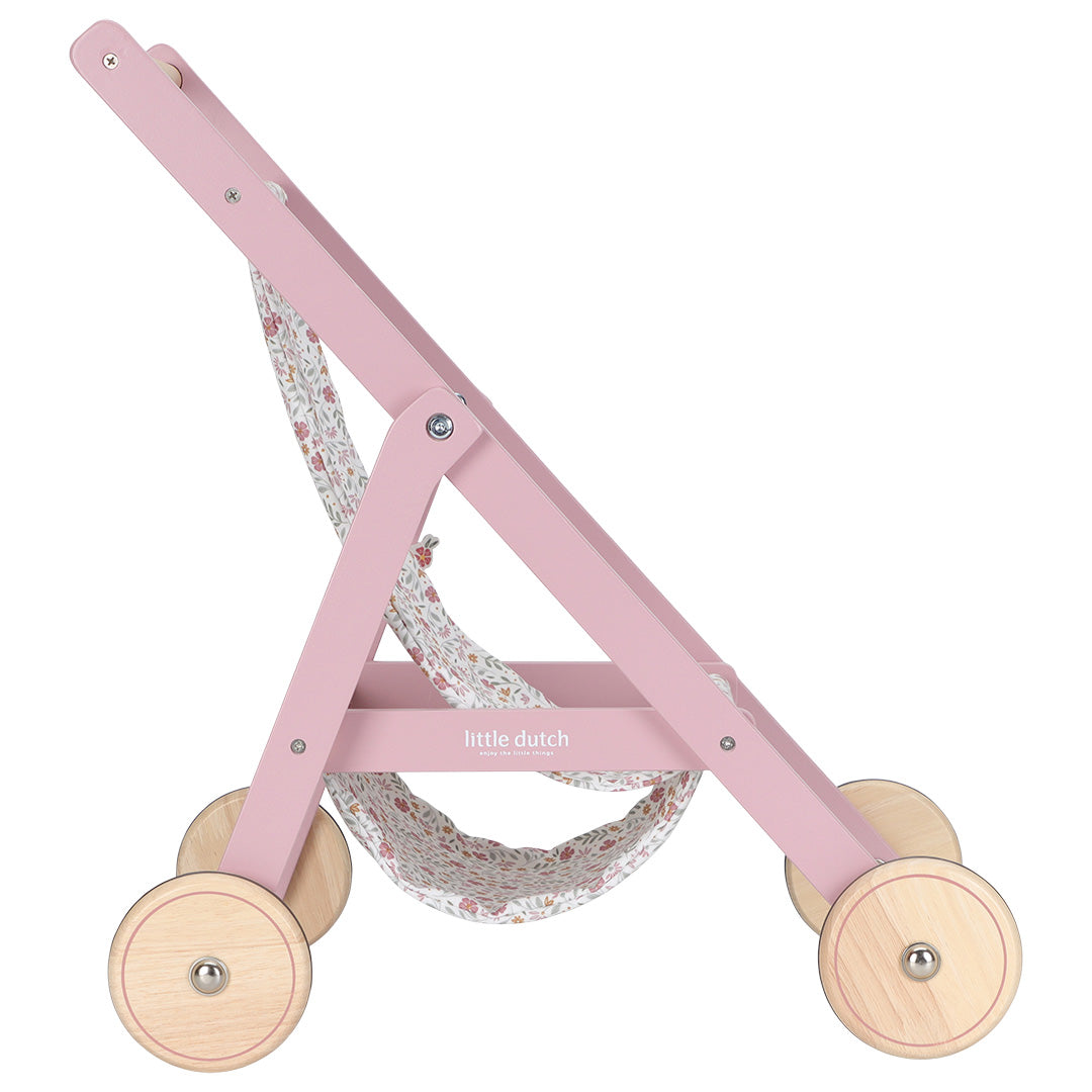 little dutch houten poppenbuggy - roze | LD2518 | 3