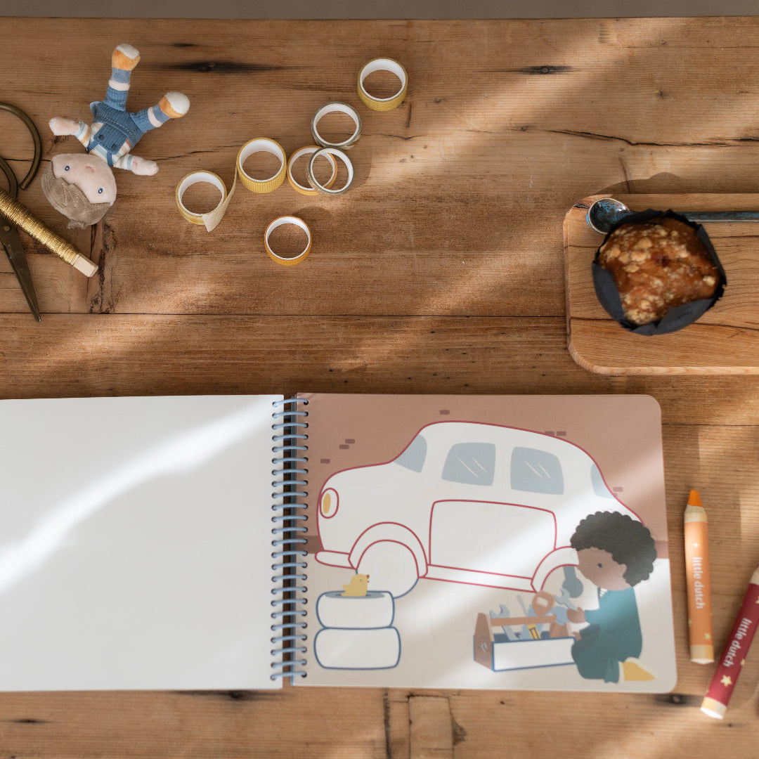 little dutch kleurboek met kleurpotloden jim's vehicles | 126855 | 22