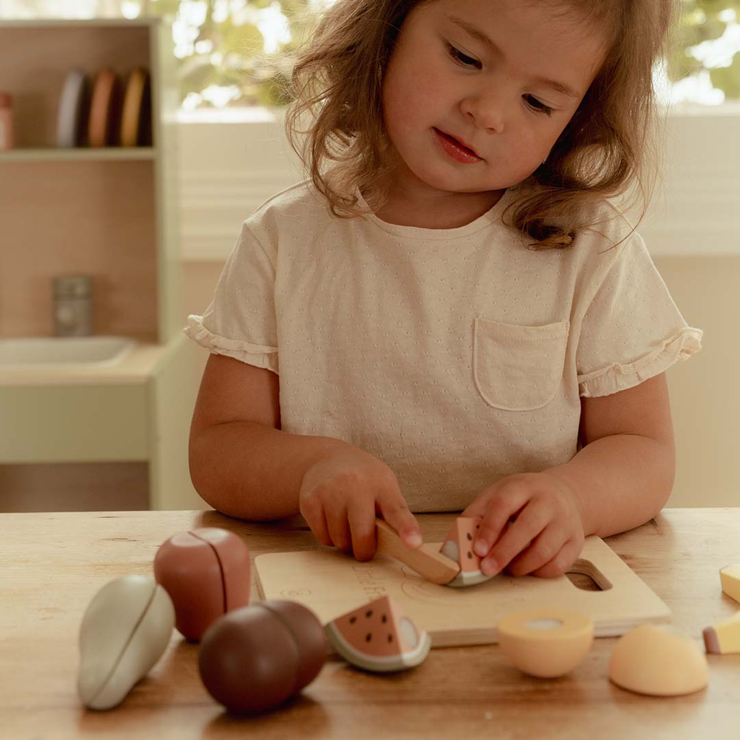 little dutch snijfruit met snijplank - 6st | LD2504 | 1