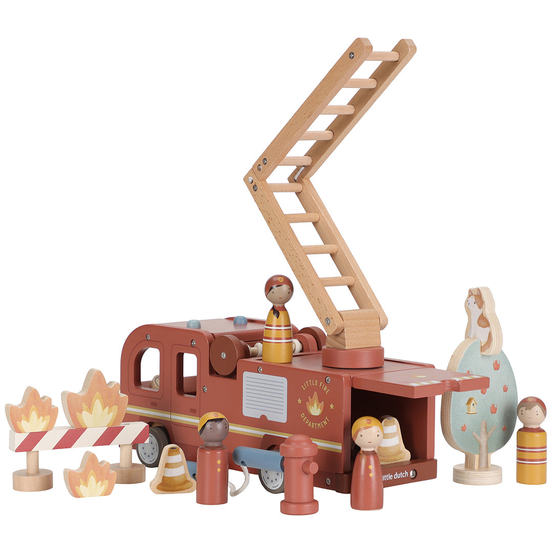 little dutch brandweerwagenset - 15-delig  LD2536 | 3