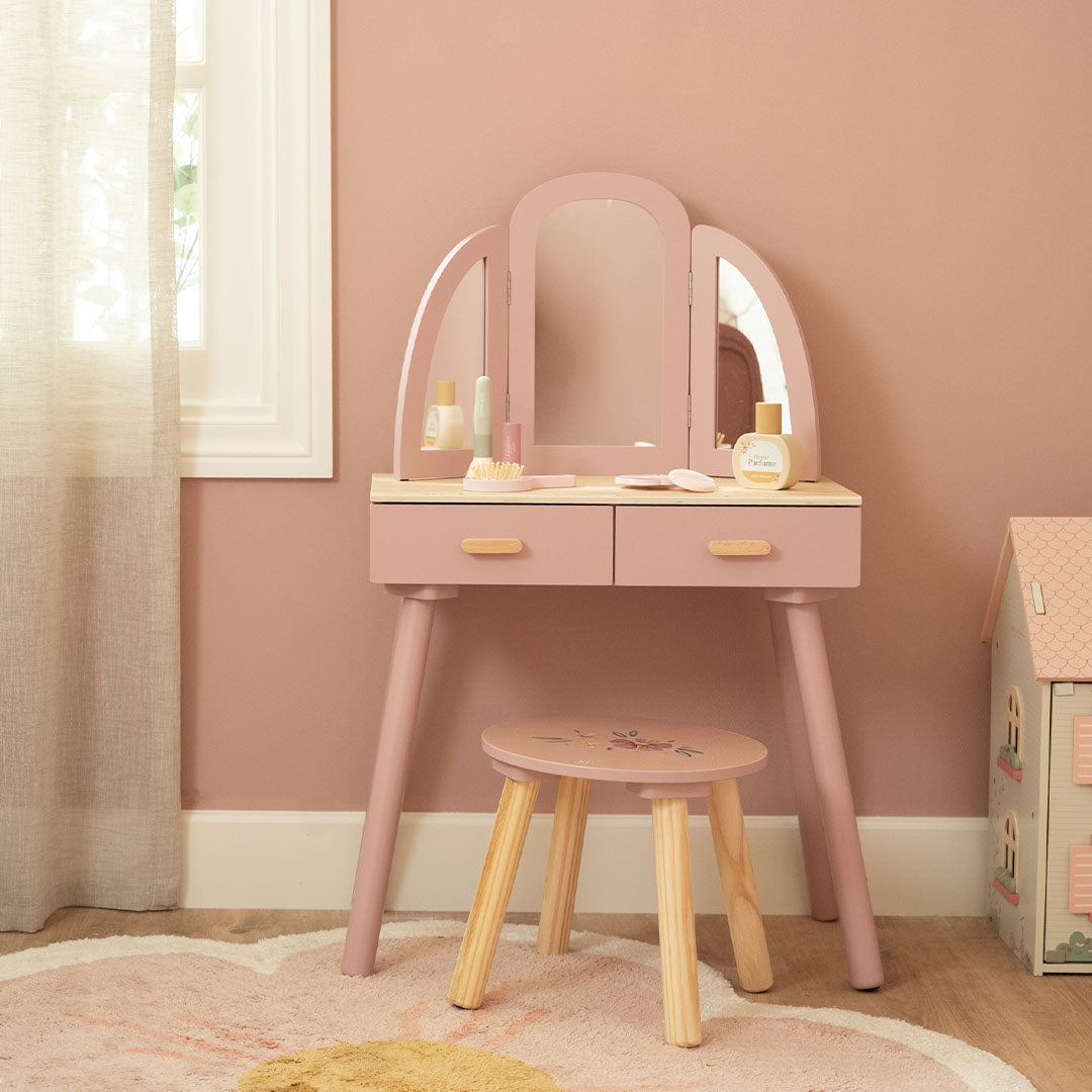 little dutch kaptafel met poten en accessoires - roze | LD2513 | 5