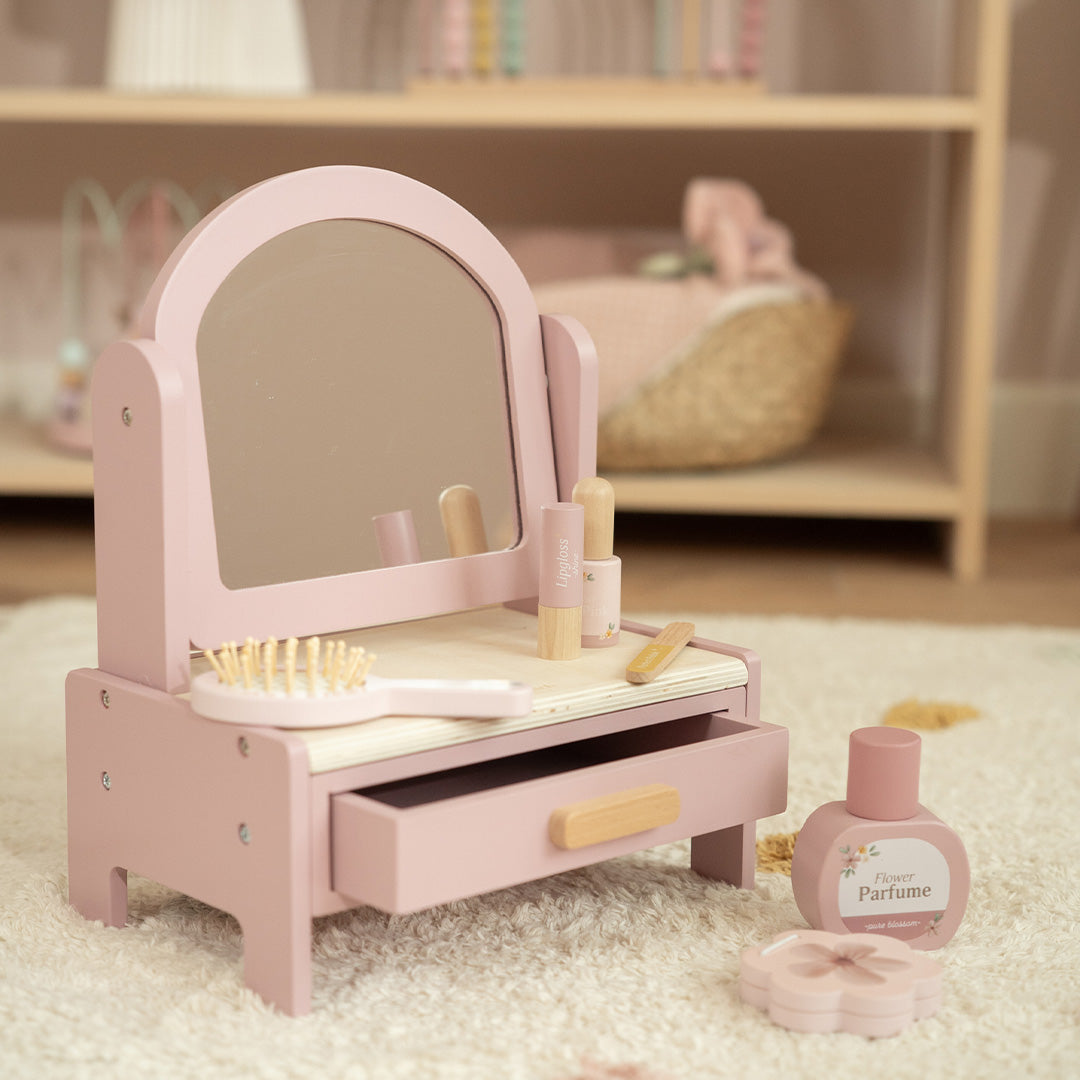 little dutch kaptafeltje met accessoires - roze | ilovespeelgoed