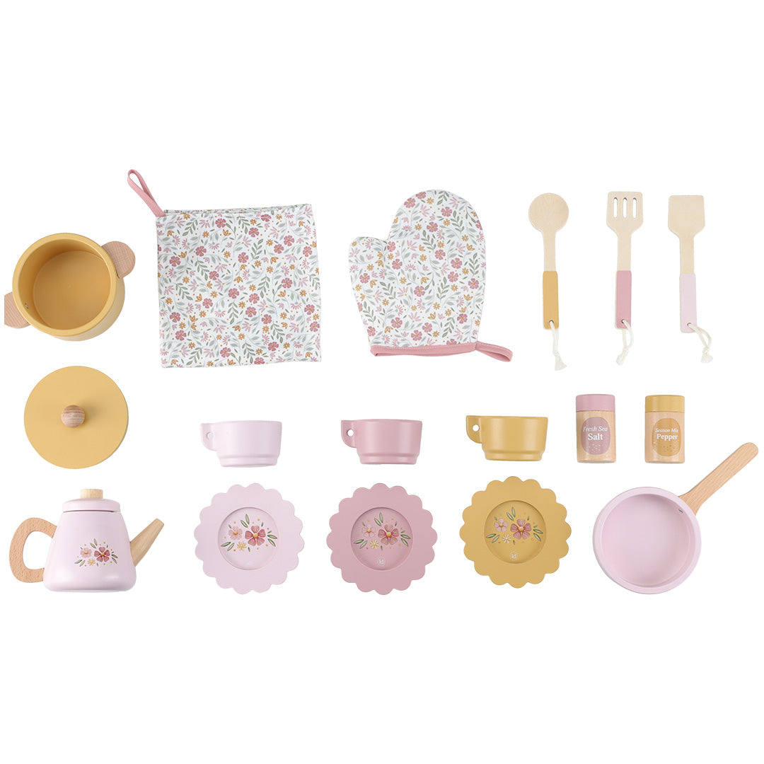 little dutch kinderkeuken roze - 18-delig | LD2501 | 3