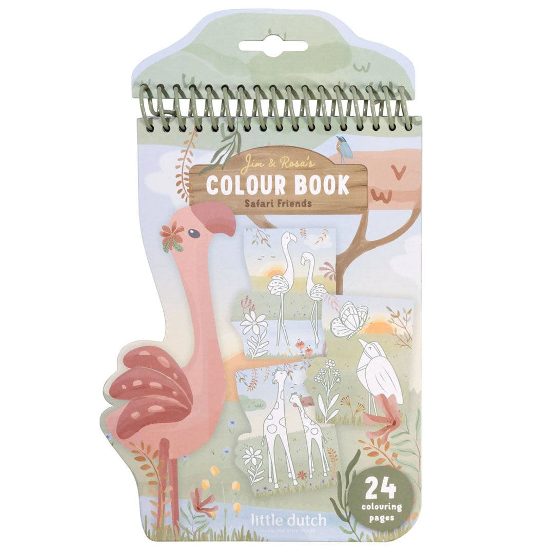 little dutch kleurboek flamingo - safari friends | LDBT126906 | 
