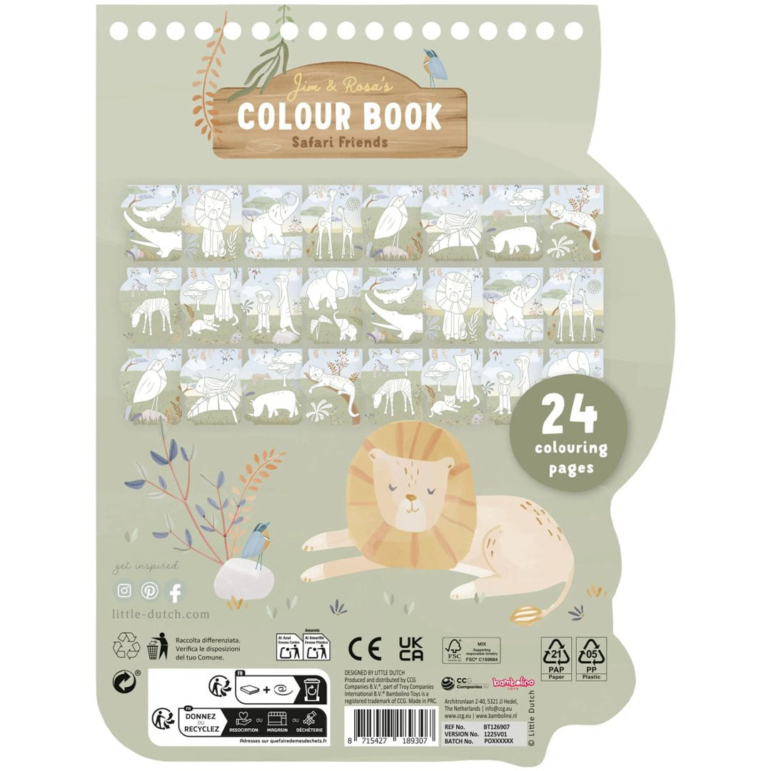 little dutch kleurboek leeuw - safari friends | LDBT126907 | 3
