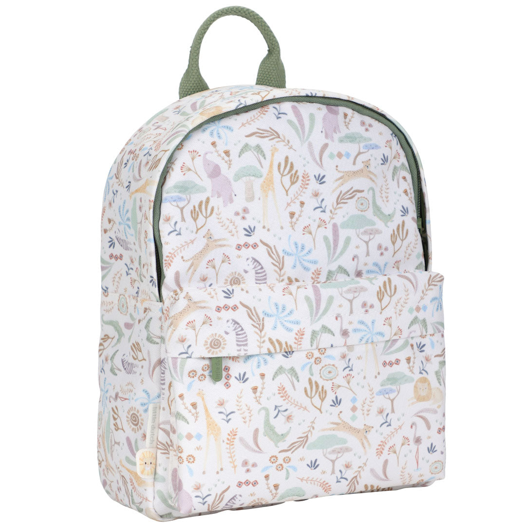 little dutch kleuterrugzak safari friends - wit - 29 cm | LD4921 | 