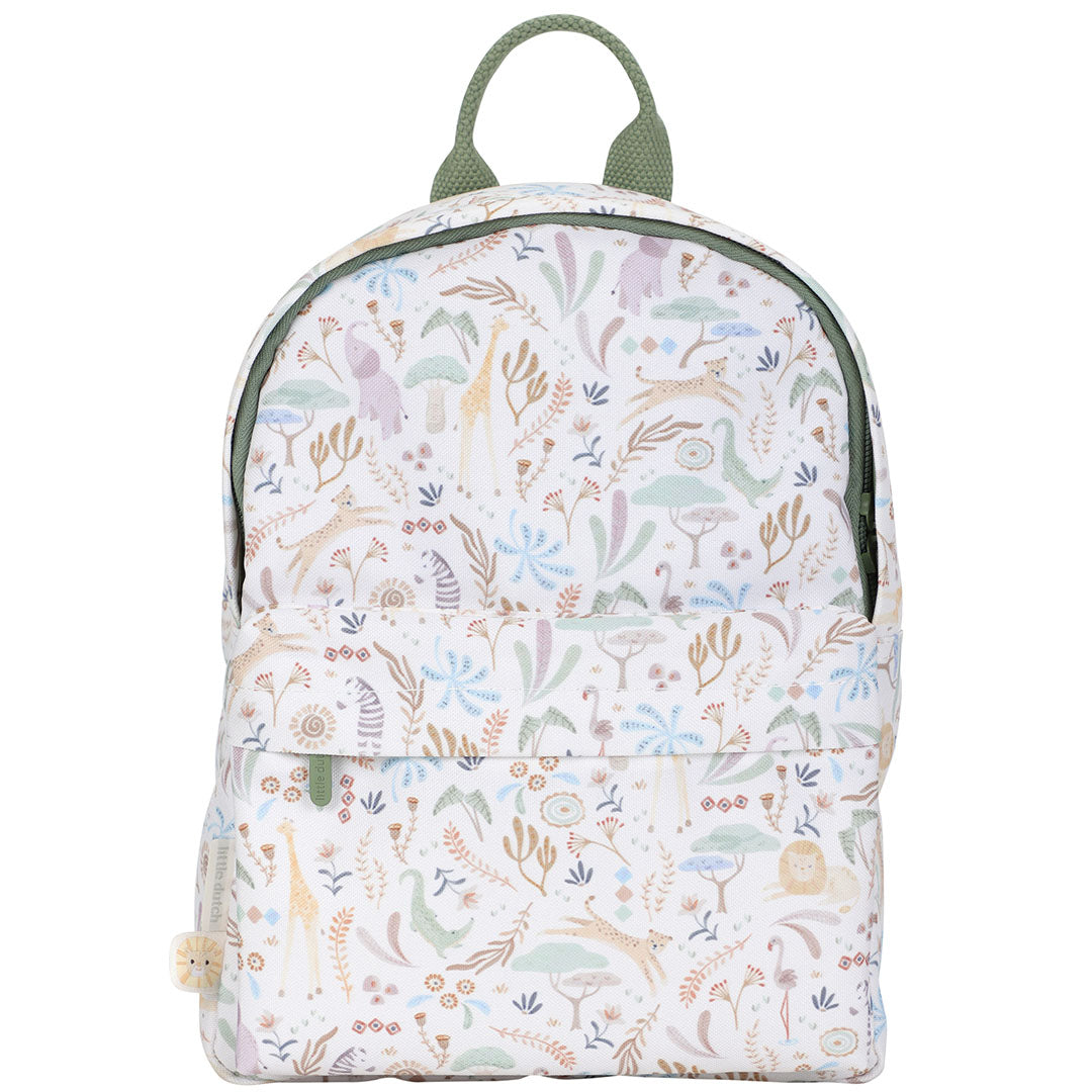 little dutch kleuterrugzak safari friends - wit - 29 cm | LD4921 | 2