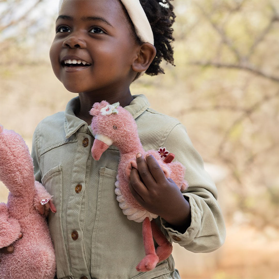 little dutch knuffelflamingo safari friends - 17 cm | LD8353 | 2