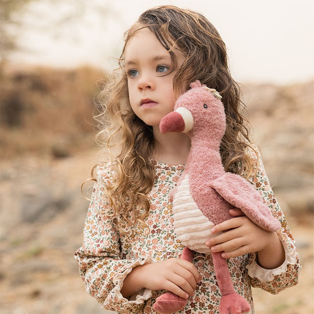 little dutch knuffelflamingo safari friends - 17 cm | LD8353 | 2
