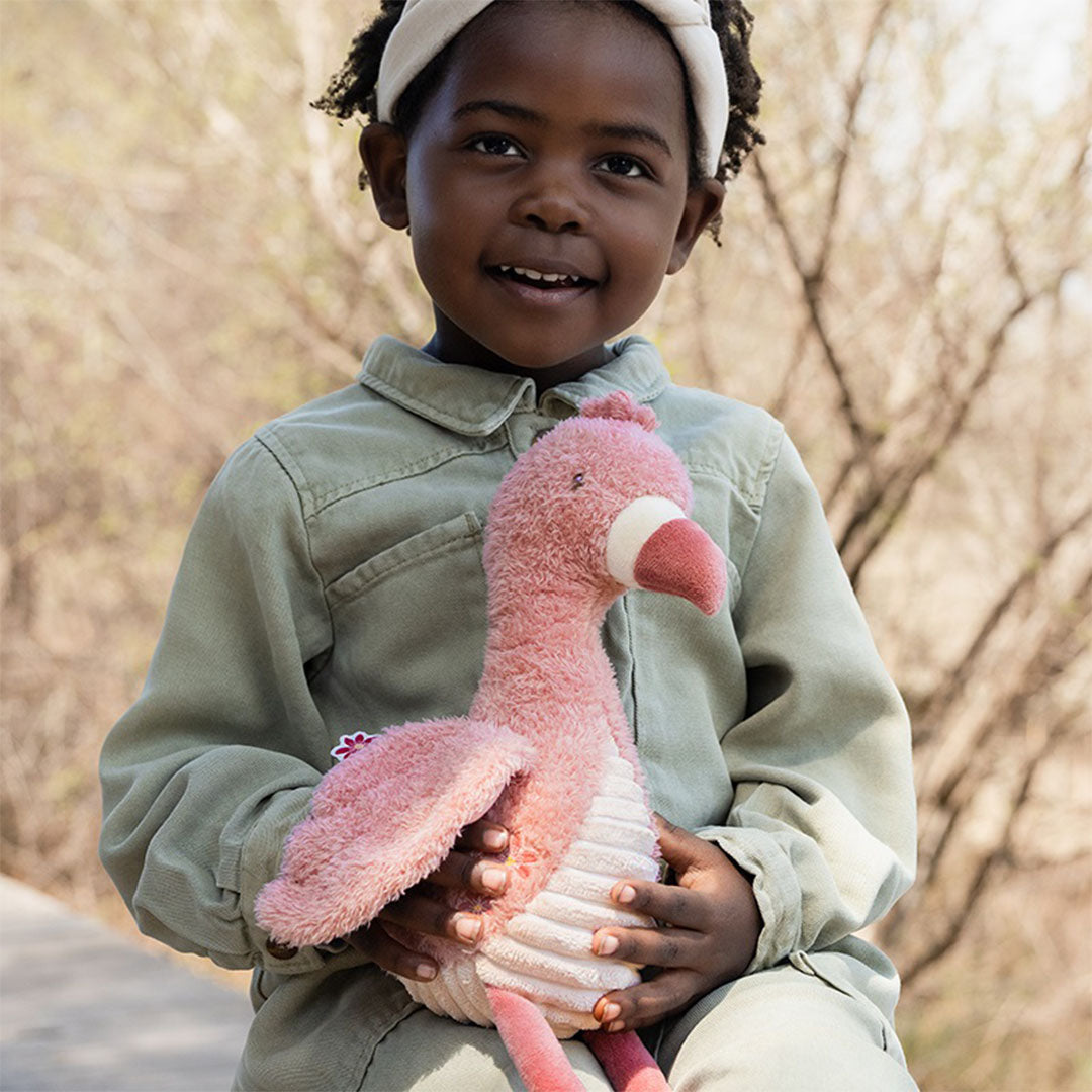 little dutch knuffelflamingo safari friends - 17 cm | LD8353 | 3