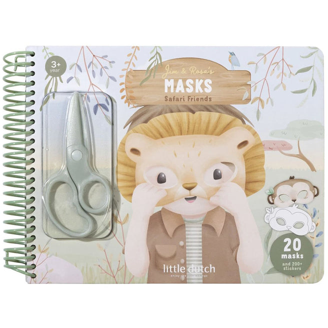little dutch knutselboek maskers - jim - safari friends | LDBT126910 | 