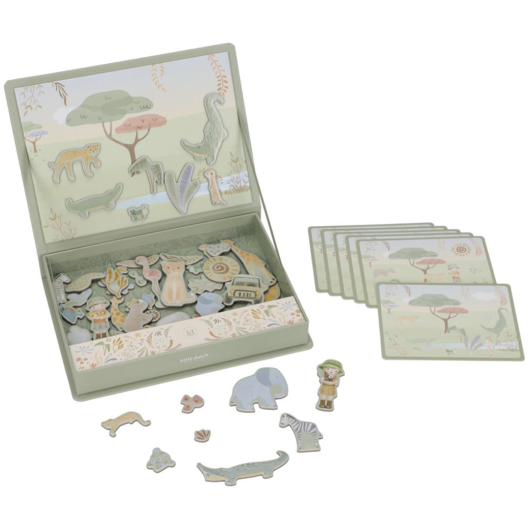 little dutch magnetisch doolhof - safari friends | LD7453 | 