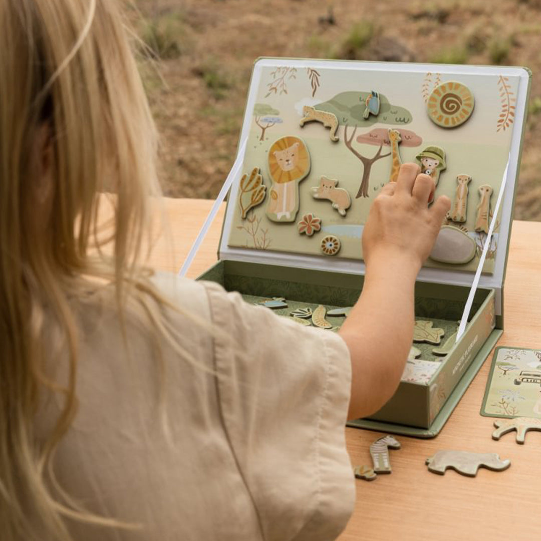 little dutch magnetisch doolhof - safari friends | LD7453 | 2