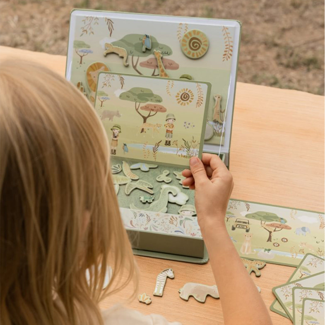 little dutch magnetisch doolhof - safari friends | LD7453 | 3