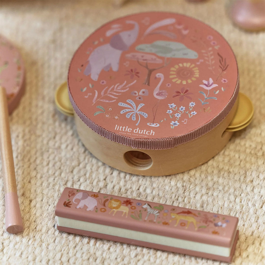 little dutch muziekset safari friends - roze - 6-delig  LD7474 | 5