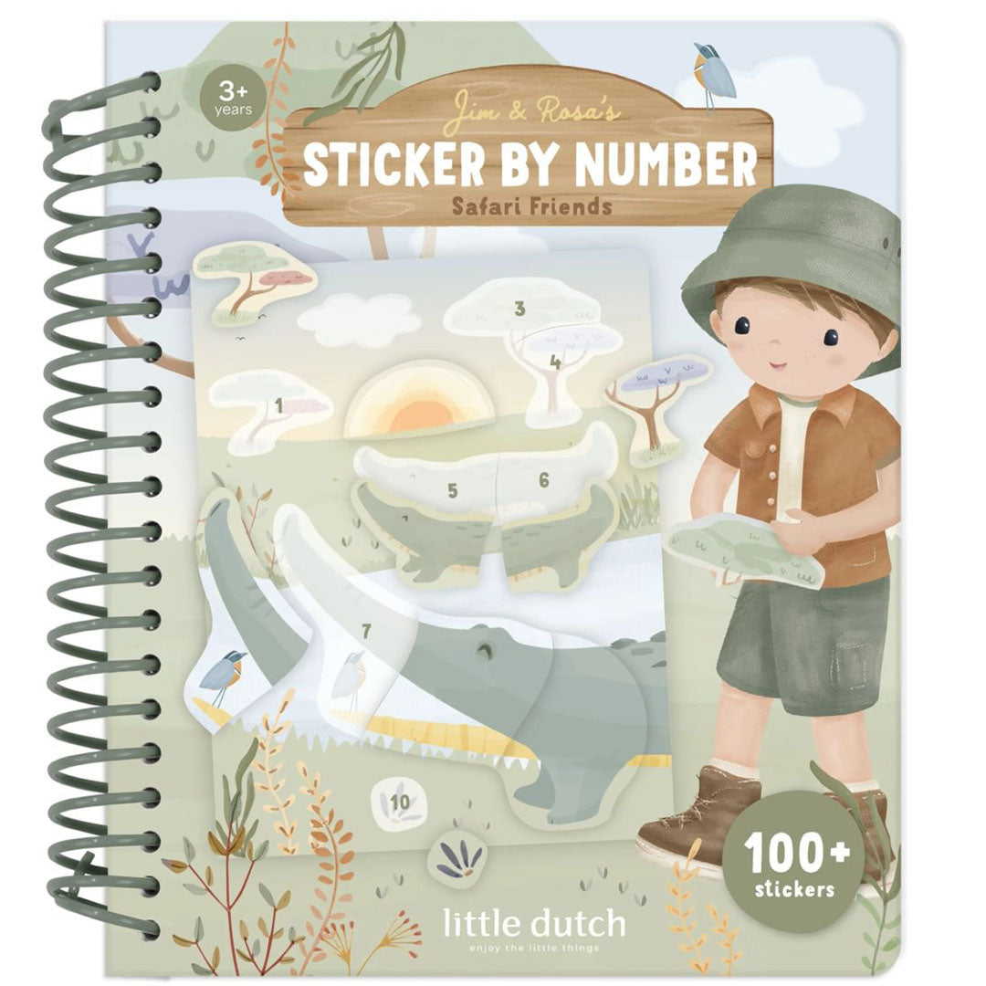 little dutch stickerboek op nummer jim - safari friends | LDBT126920 | 
