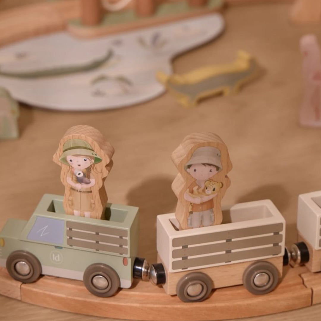 little dutch treinset - safari friends | LD7451 | 3