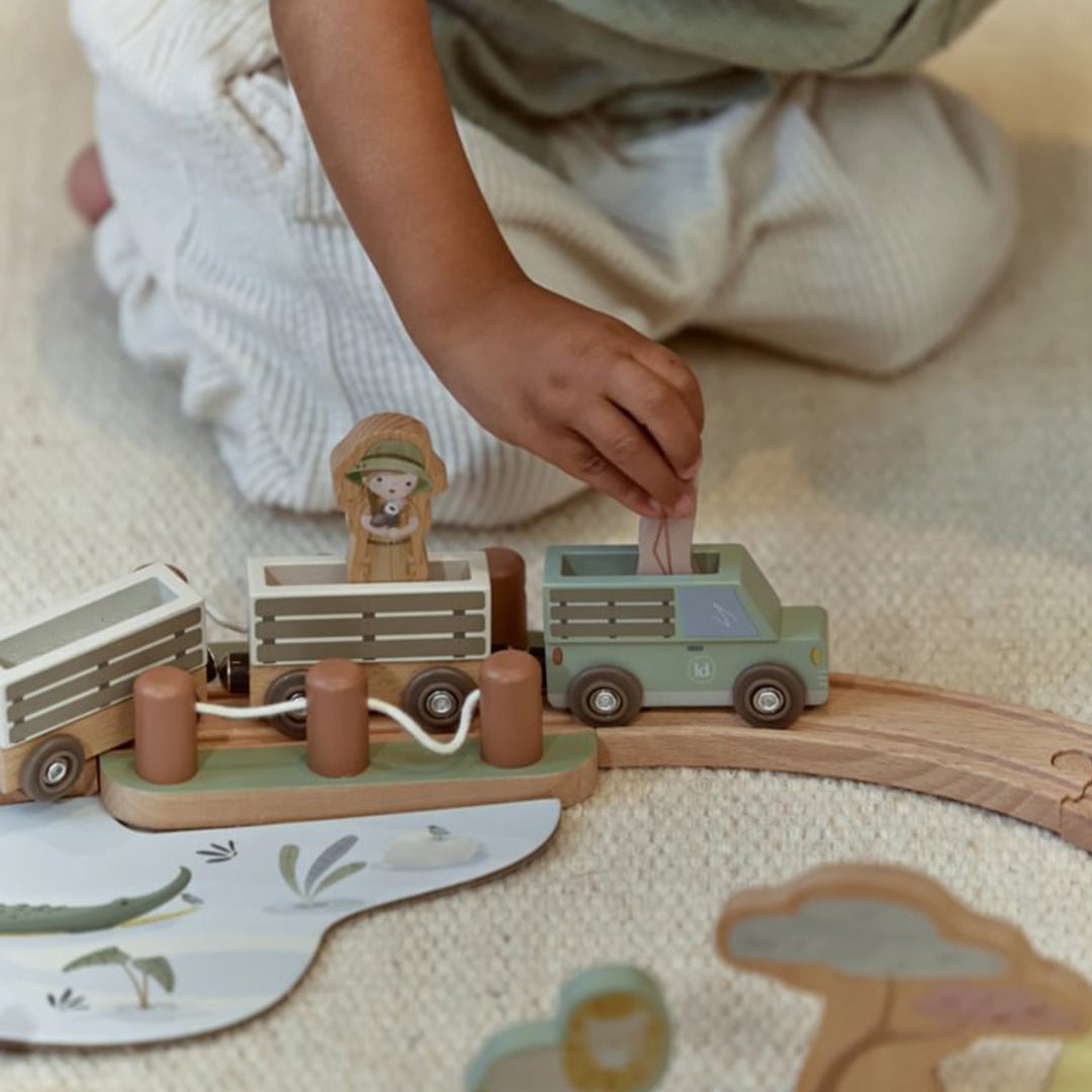 little dutch treinset - safari friends | LD7451 | 5