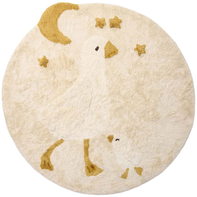 little dutch vloerkleed rond newborn naturals - little goose | LDRU10995032 | 1