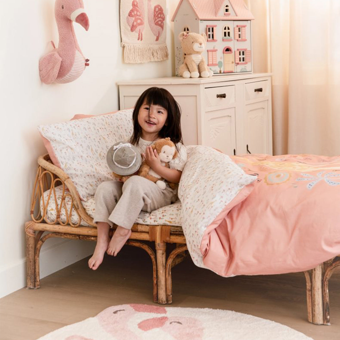 little dutch vloerkleed safari friends - flamingo - Ø110 cm | LDRU10356047 | 3
