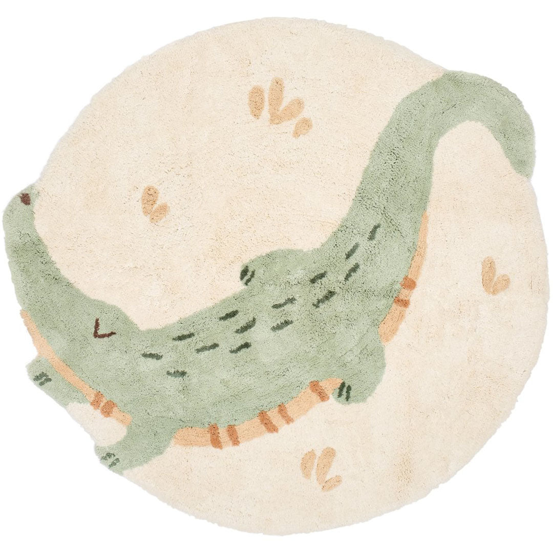 little dutch vloerkleed safari friends - krokodil - 120x117 cm | LDRU10316047 | 