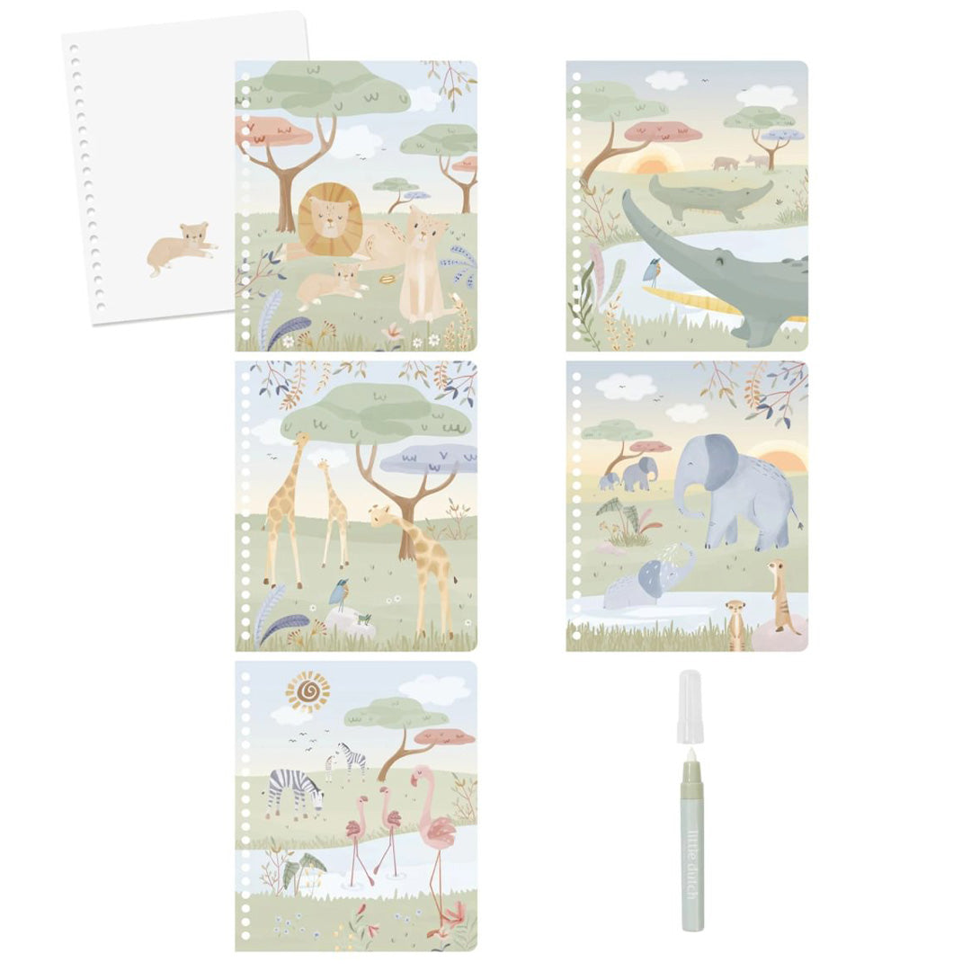 little dutch waterkleurboek jim - safari friends | LDBT126921 | 2
