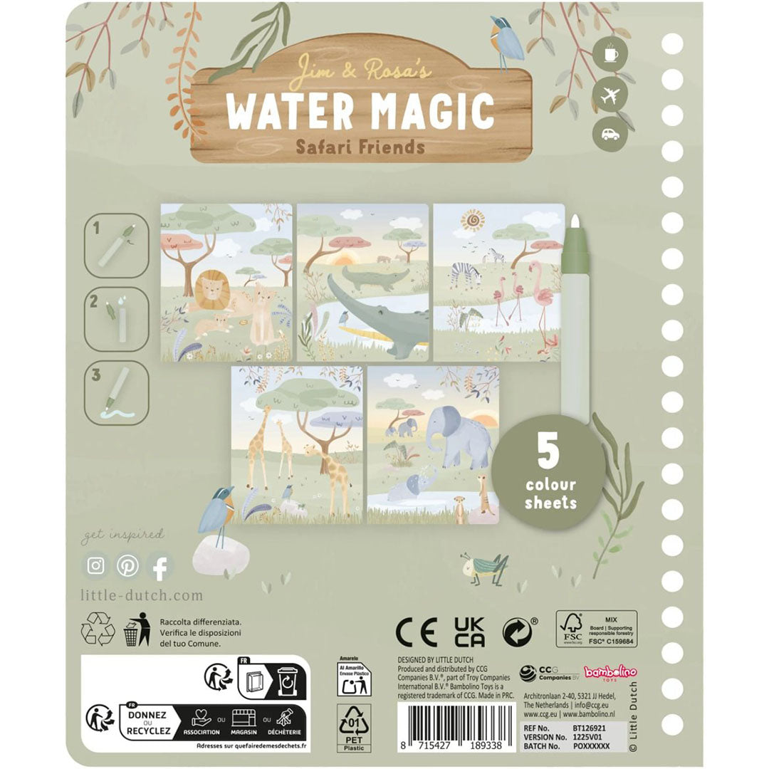 little dutch waterkleurboek jim - safari friends | LDBT126921 | 4