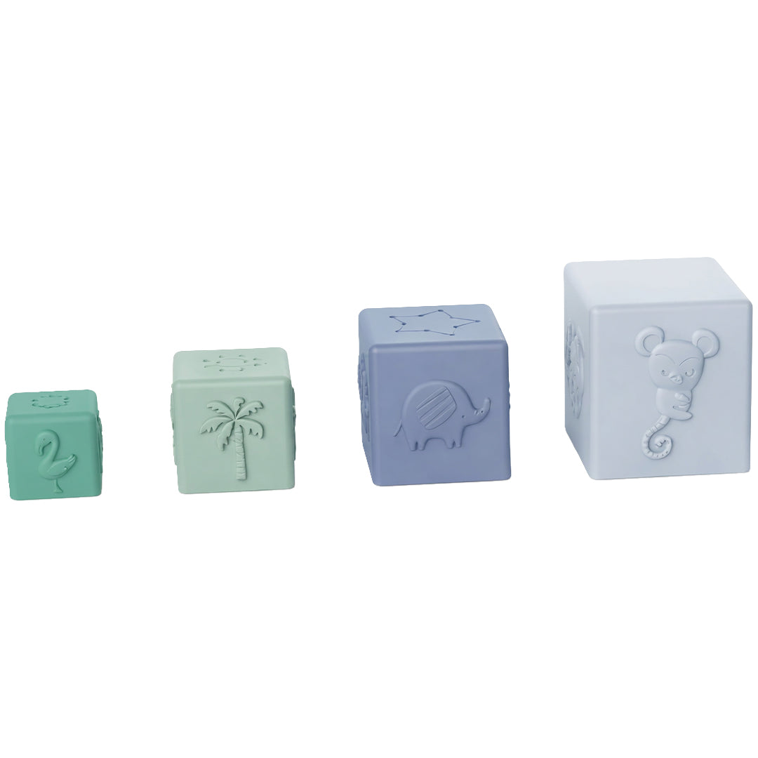 little l sensorische stapelblokken dieren - groen blauw | 55.LL050-001 | 2