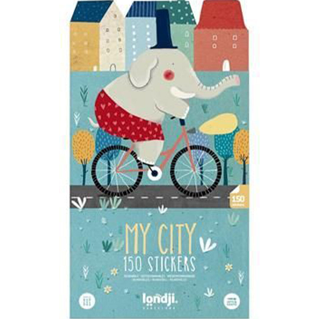 londji herbruikbare stickers my city - 150st | AC004U | 0