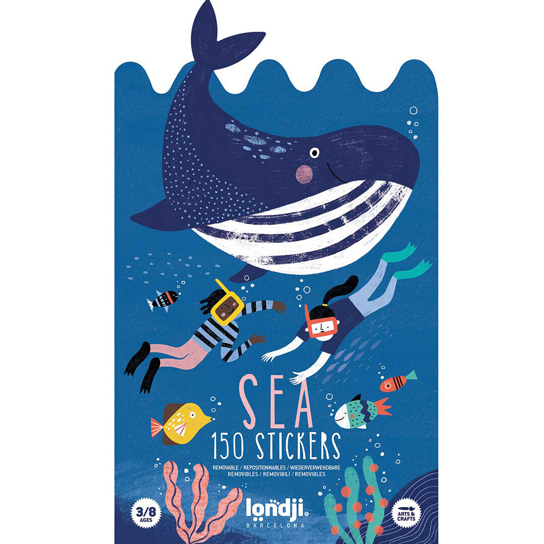 londji herbruikbare stickers sea - 150st  | AC010U | 0