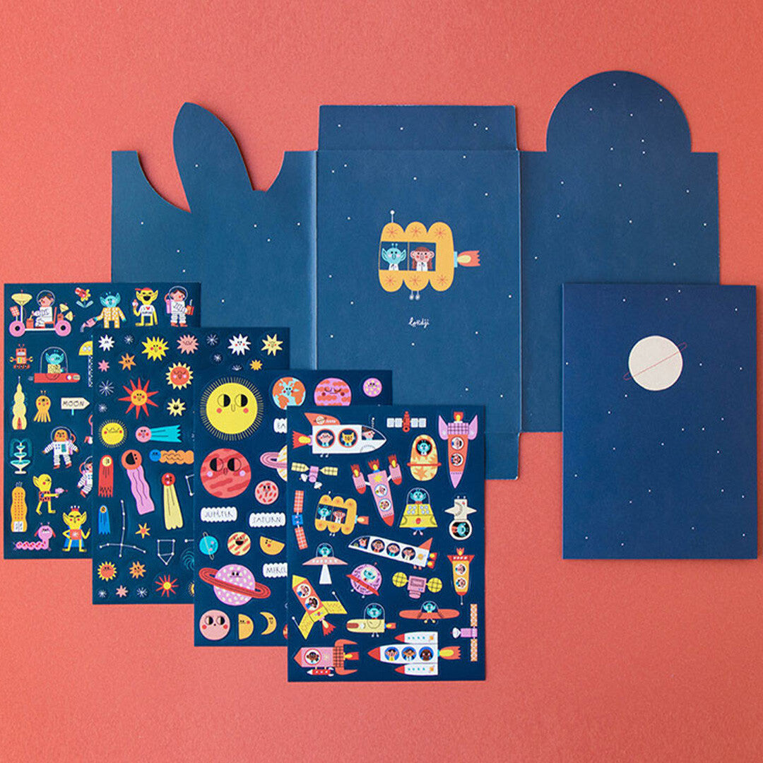 londji herbruikbare stickers space - 150st | AC005U | 1