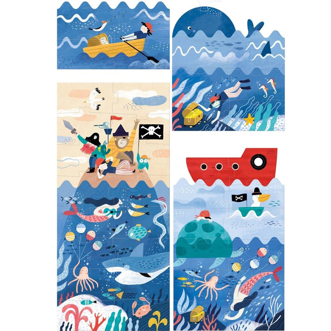 londji puzzel discover the treasure - 4, 8, 12, 16st | PZ559U | 1