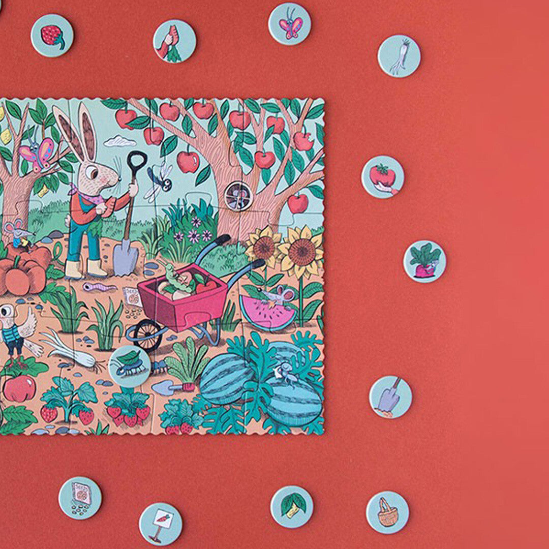 londji puzzel en zoekspel rabbit's garden - 2x24st | PZ568U | 2
