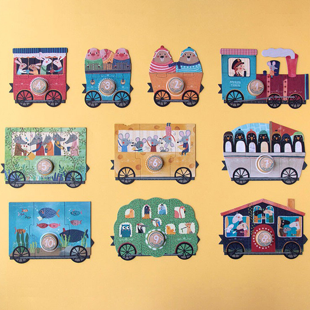 londji puzzel my little train - 10x3st | PZ588U | 1