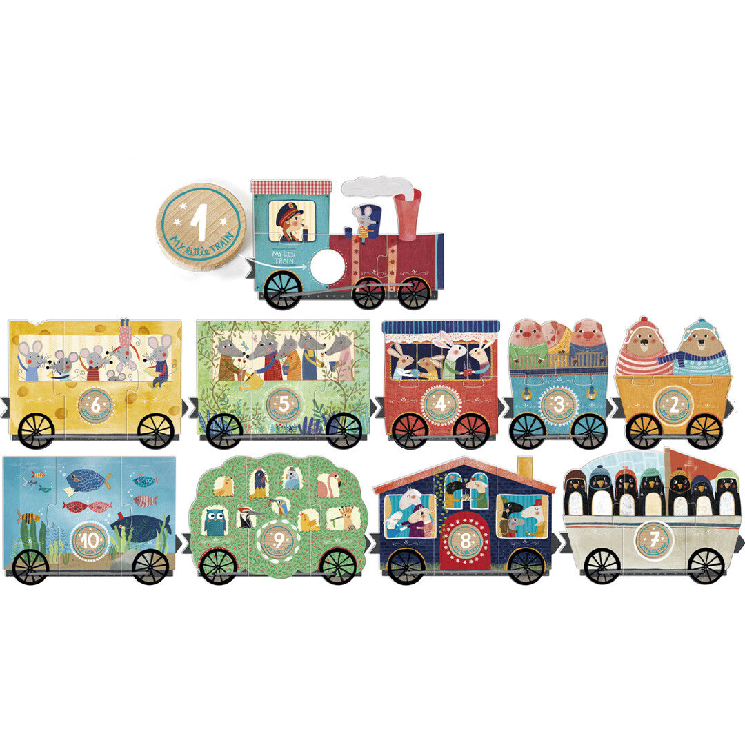 londji puzzel my little train - 10x3st | PZ588U | 2