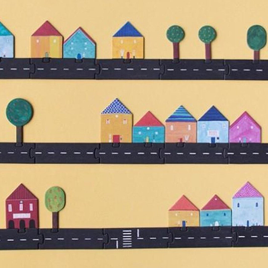 londji vloerpuzzel en spel autoweg - roads | FG014U | 1
