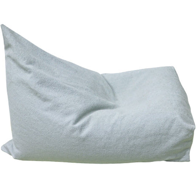 Lorena Canals blauwe zitzak met canvas bekleding, geïsoleerd op een witte achtergrond.