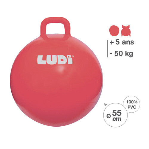 ludi skippybal rood - 55 cm | 90101LU | 7