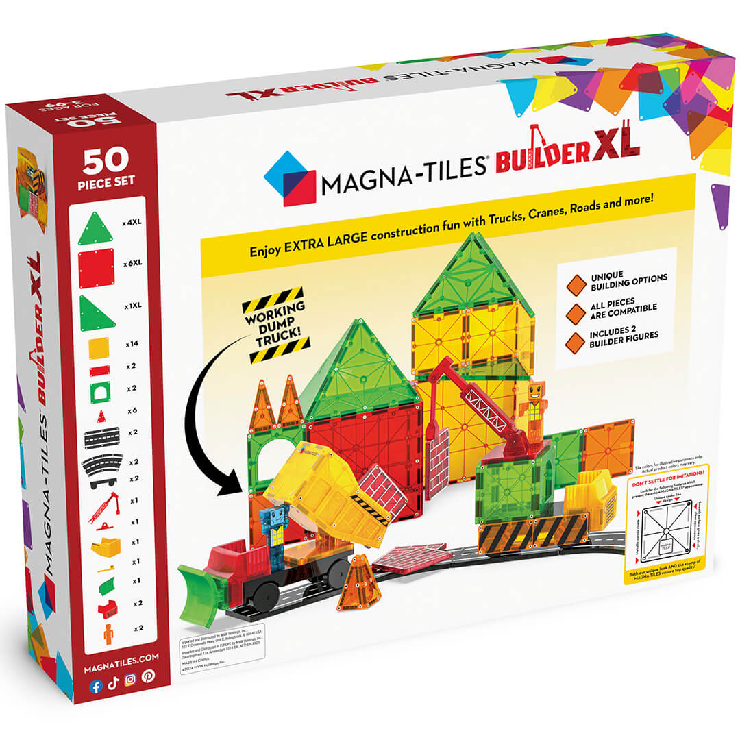 magna-tiles magnetische tegels builder xl - 50st | 242050TR | 5