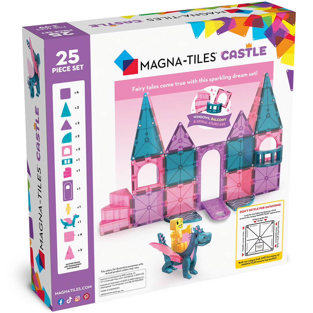 magna-tiles magnetische tegels castle - 25st | 242025CA | 5